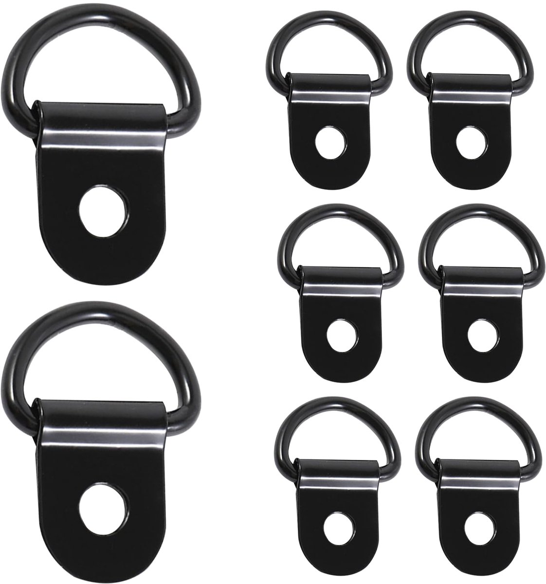 D-opbouwringen 8 stuks - sjorogen voor aanhangers - ijzer 100 kg - ideaal voor lading vastzetten - ShopVlot