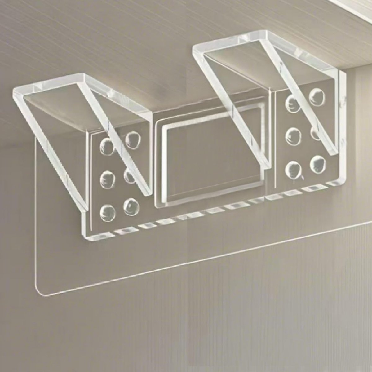 Planksteunen zelfklevend 7 x 15 cm - transparant PVC - geen boren nodig - ideaal voor kasten - ShopVlot