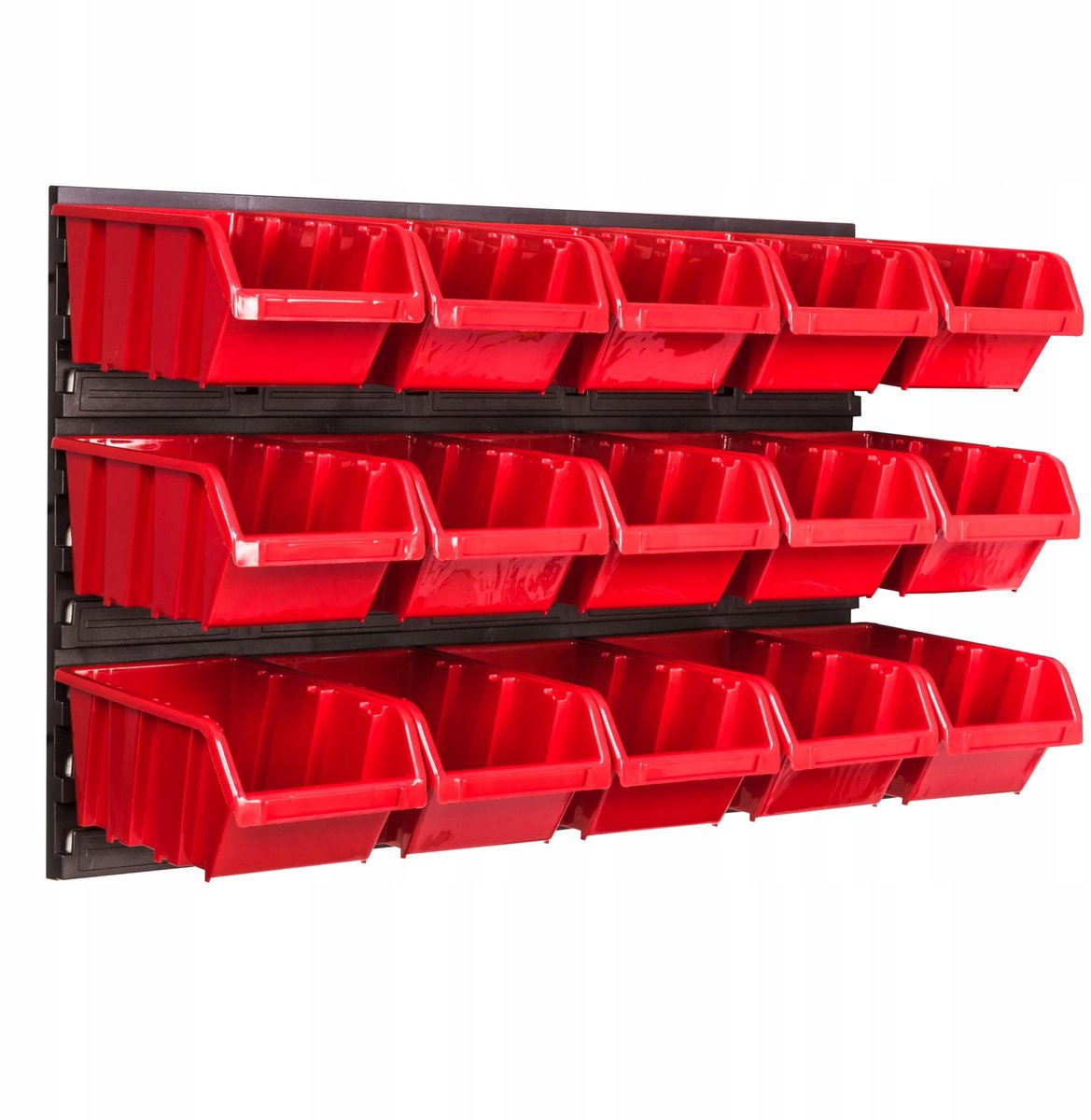 Gereedschapswand 58x39 cm met 15 Rode Bakjes