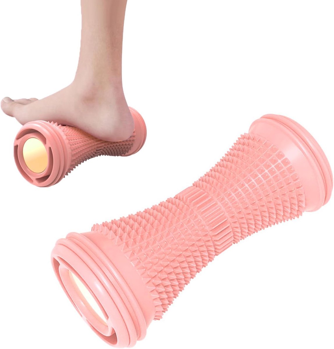 Voetroller voor plantaire fasciitis - roze - massage met noppen - draagbare voetmassagerol - ShopVlot