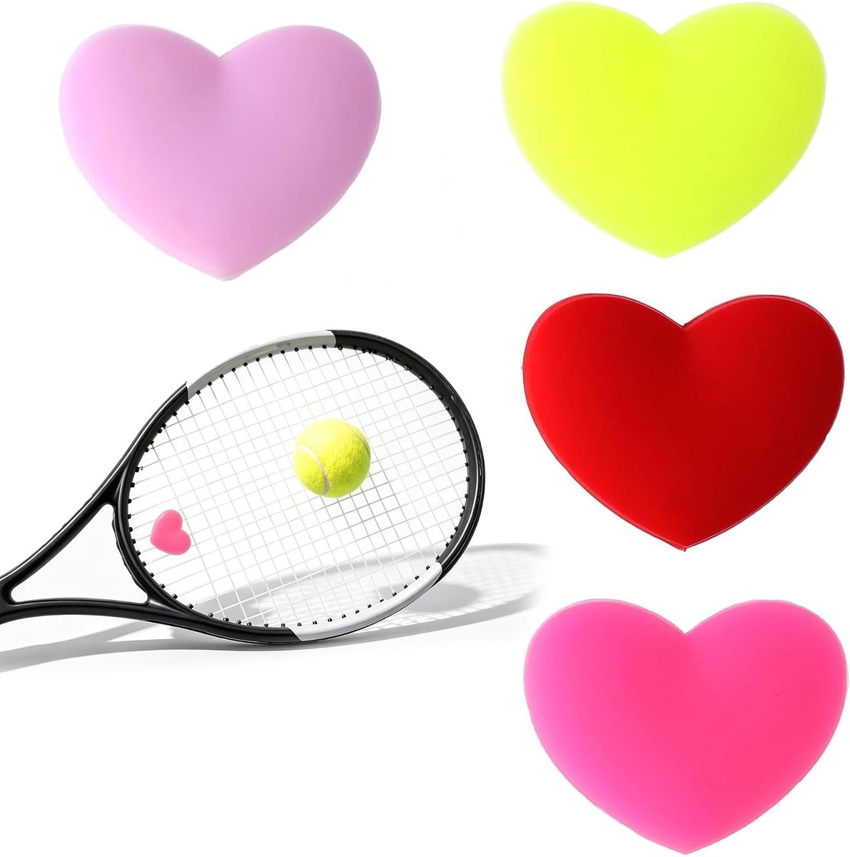 Tennisdemper 4 Pack - Hartvorm - Siliconen - Vermindert trillingen - ShopVlot