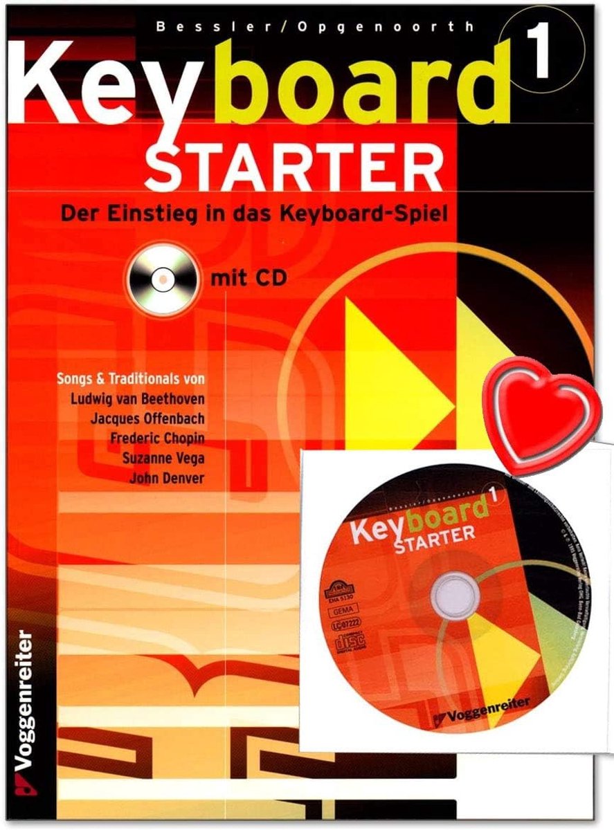 Keyboard cursus basis 1 - met CD en kleurrijke muziekclip - voor zelfstudie en muzieklessen - leer bekende nummers - ShopVlot