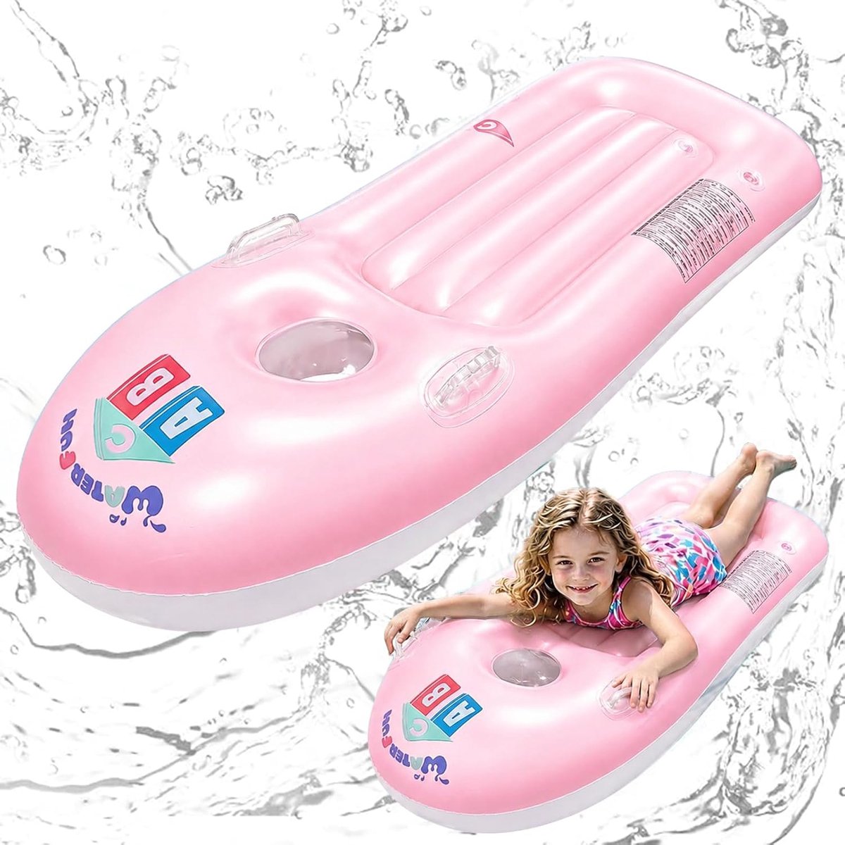 Opblaasbaar bodyboard 118 x 52 cm - PVC - met handgrepen - ideaal voor kinderen - ShopVlot