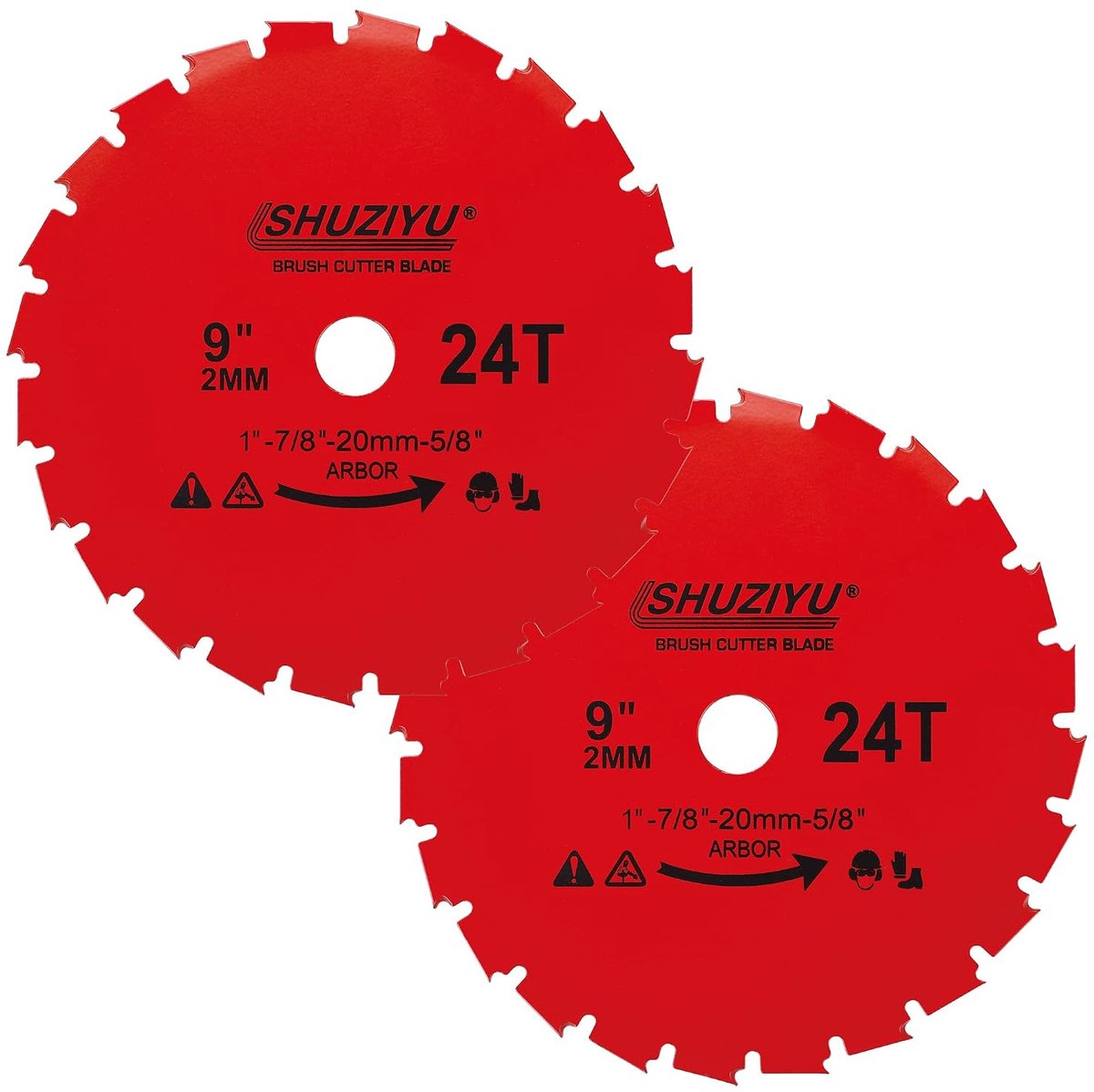 Borstelmaaier mes 225x2mm - SK-5 koolstofstaal - 24 tanden - universele pasvorm - ShopVlot