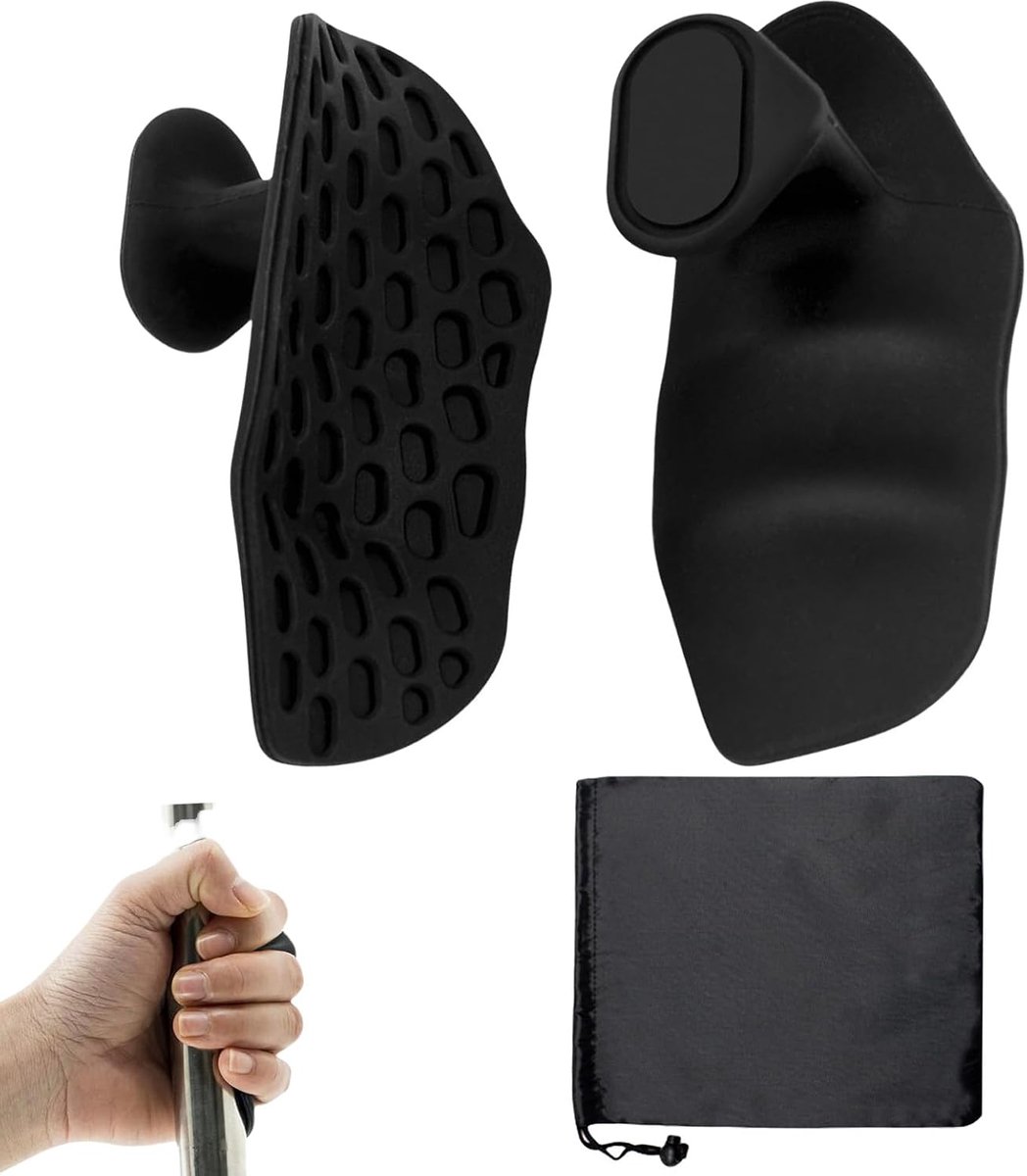 Gym Handgrepen 2 Stuks - Antislip Silicone - Duurzaam en Zweetbestendig - Voor Veilig Gewichtheffen - ShopVlot