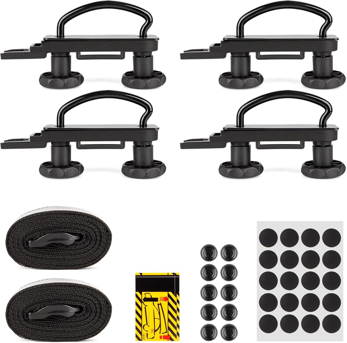 Set van 4 U-bouten voor dakdragers - 85mm breed - metalen clips - veilige bevestiging van dakbox - ShopVlot