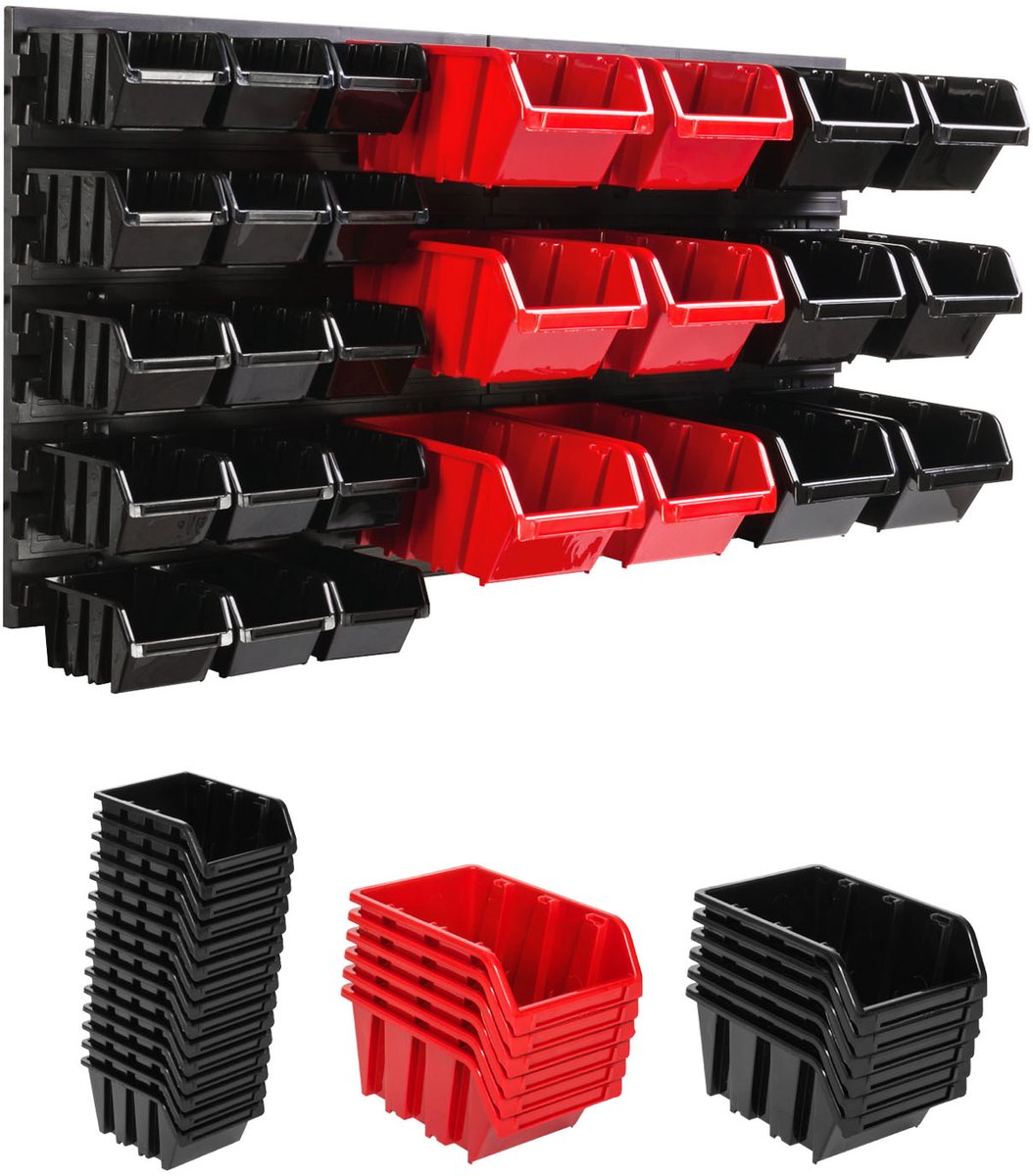 Gereedschapswand 772x390mm met 27 Bakjes - Werkplaats Organizer