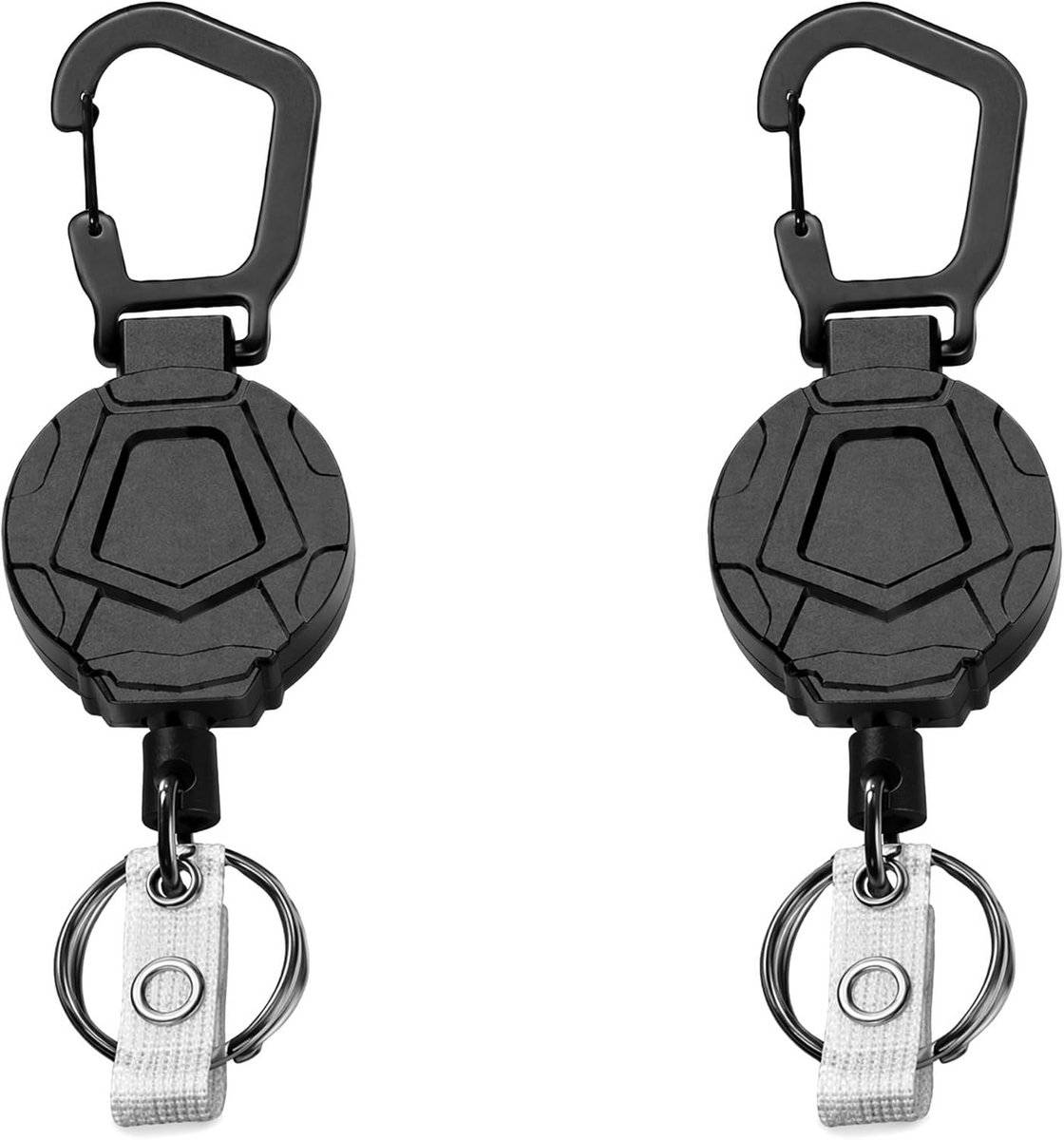 Intrekbare sleutelhangers 60 cm - stalen kabel - knoopvrij uittrekken - ideaal voor ID-kaarthouder - ShopVlot