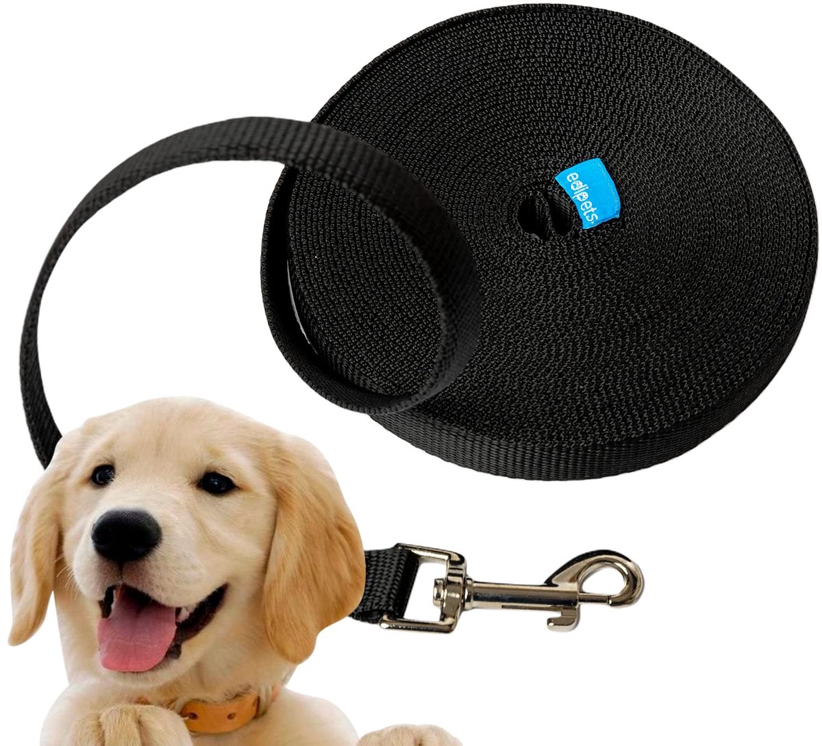 Hondenriem 3 m - nylon - robuust - ideaal voor wandelen en kamperen - ShopVlot