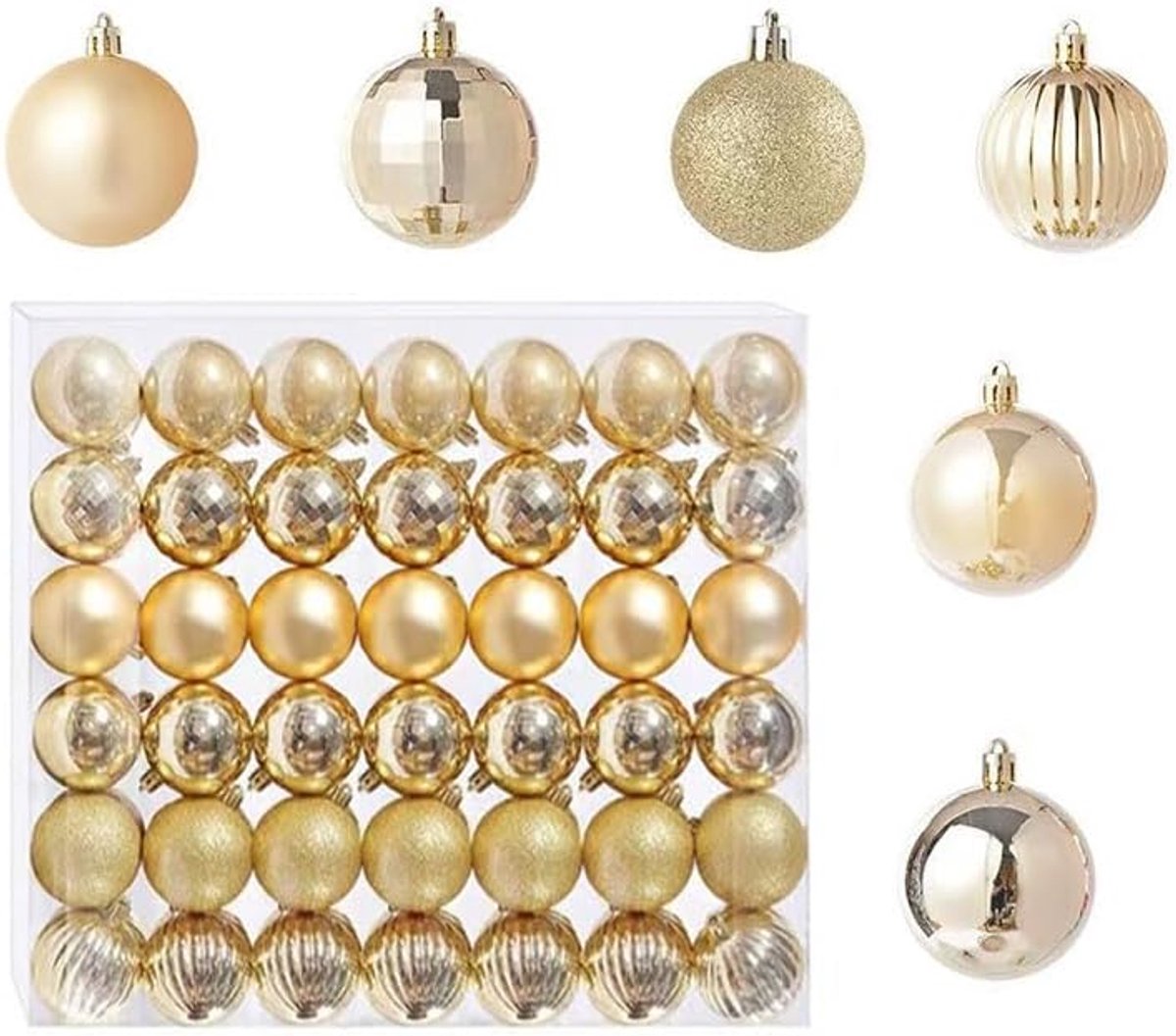 Kerstboomdecoraties 42pcs - Gouden ballen - Shatterproof kunststof - Prachtige versiering voor feestdagen - ShopVlot