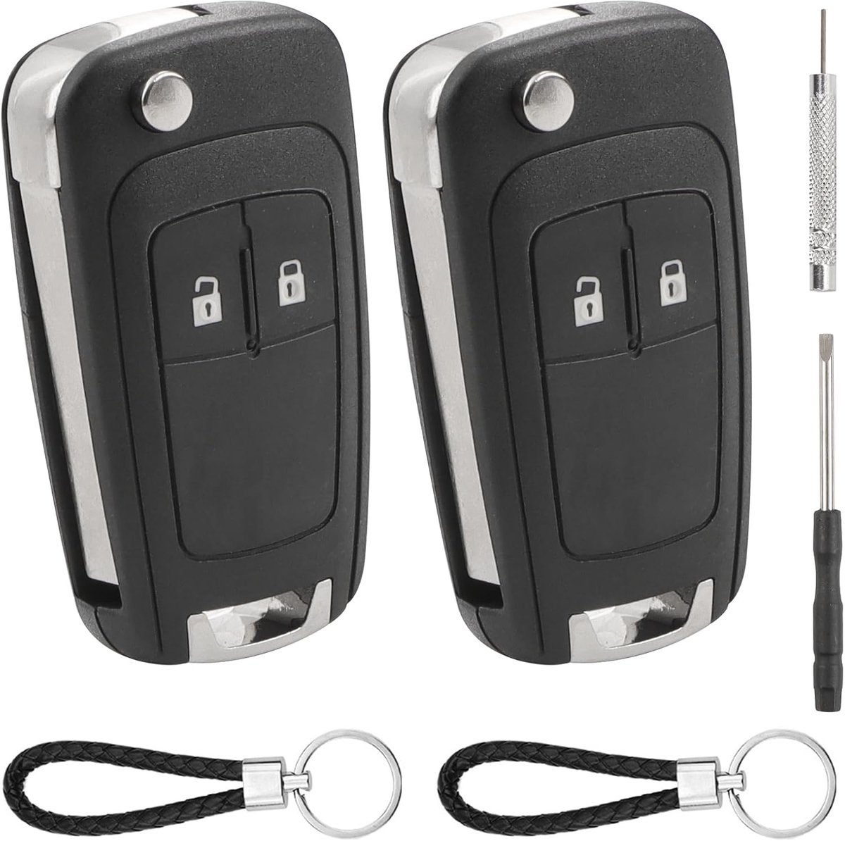 Autosleutel hoes 2 stuks - Compatibel met Opel en Chevrolet - Inclusief 2 sleutels - Bescherming voor uw autosleutel - ShopVlot