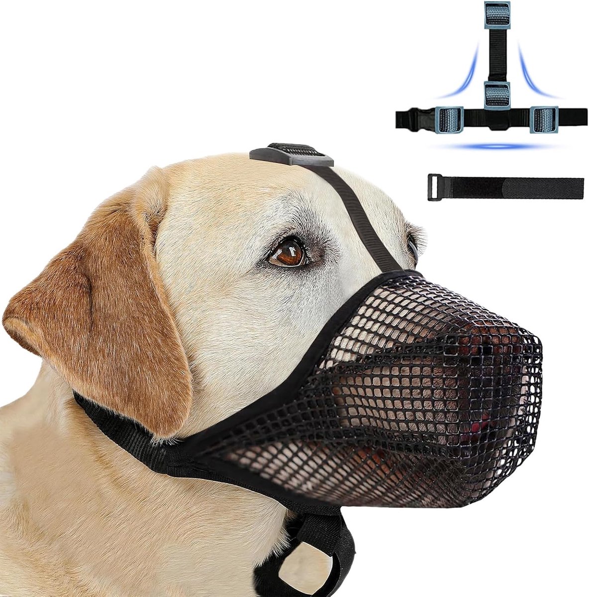 Muilkorf grote honden - ademend mesh - zachte en duurzame - ideaal voor training - ShopVlot