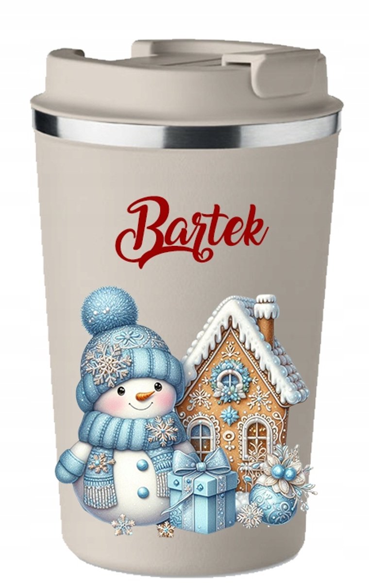 Gepersonaliseerde Thermobeker met Naam - Cadeau Kerst