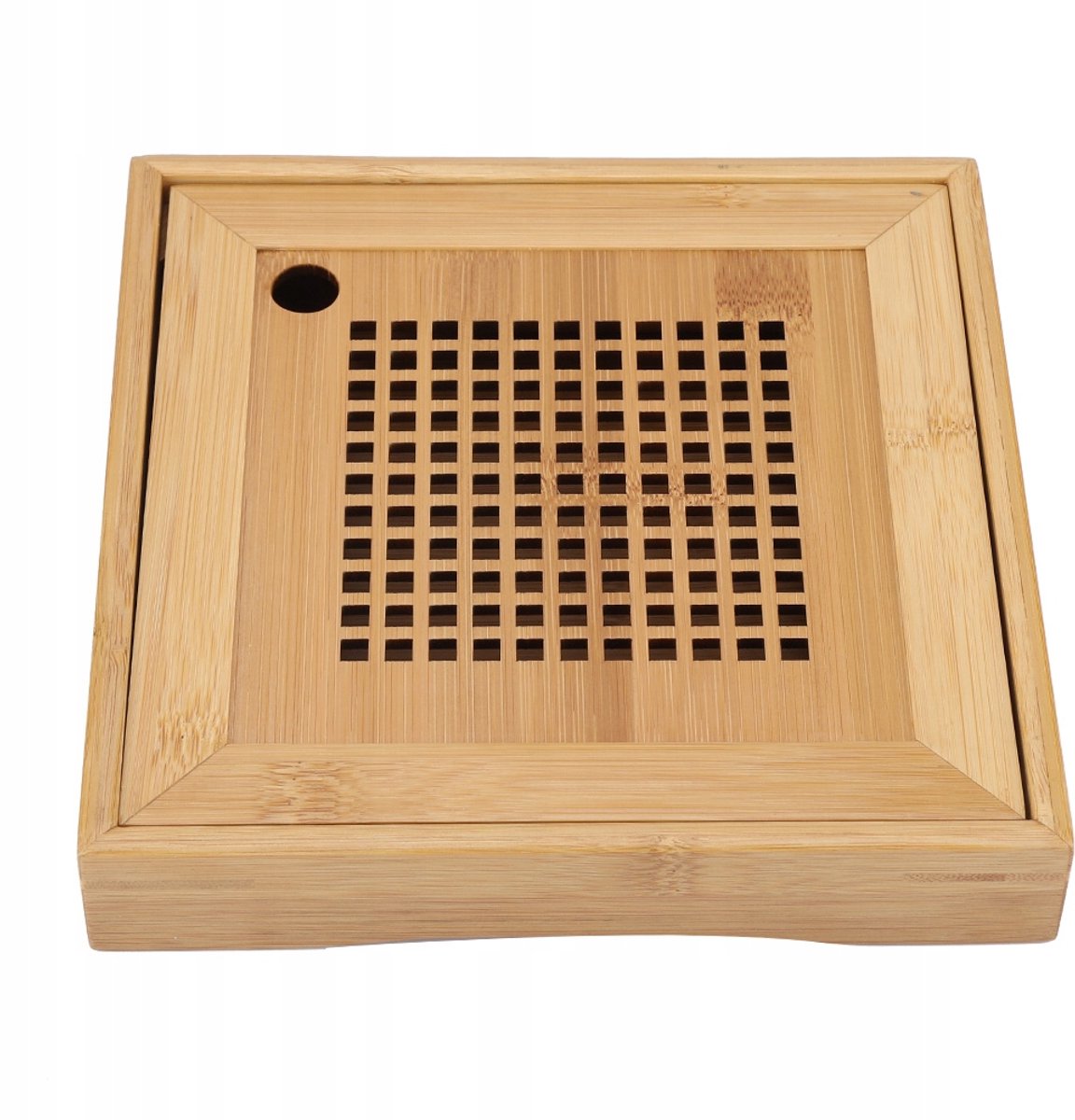 Bamboe theeschaal voor Kungfu thee en accessoires, 19,5x19,5x3,3 cm
