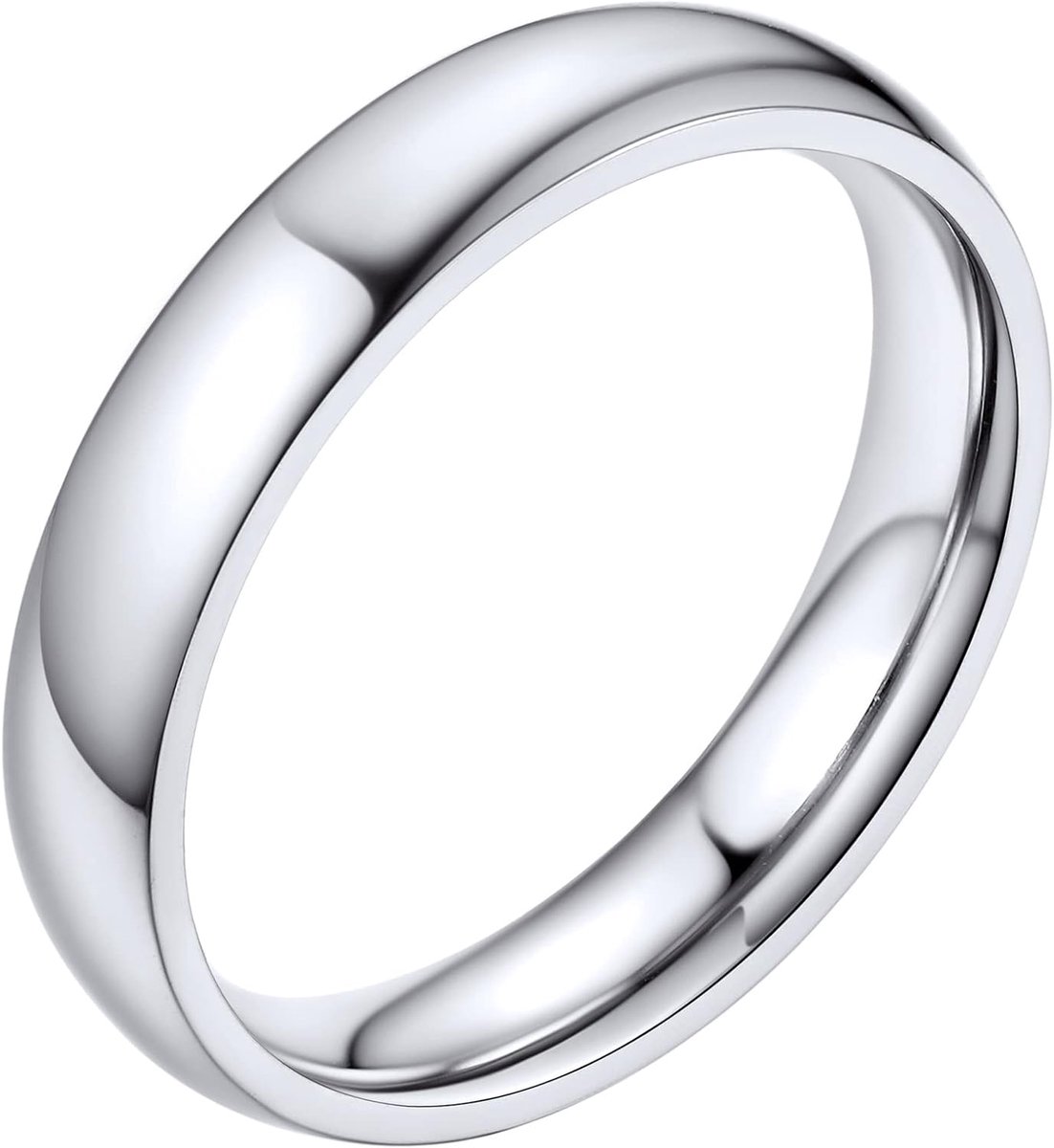 Roestvrij staal Minimalistische Band Ringen voor Vrouwen Mannen, Hoge Gepolijste Eenvoudige Knuckle Ringen, 2MM 4MM 6MM 8MM Staal/Verguld/Zwart Fashion Vinger Ringen Maat O tot Y -Gift Verpakt