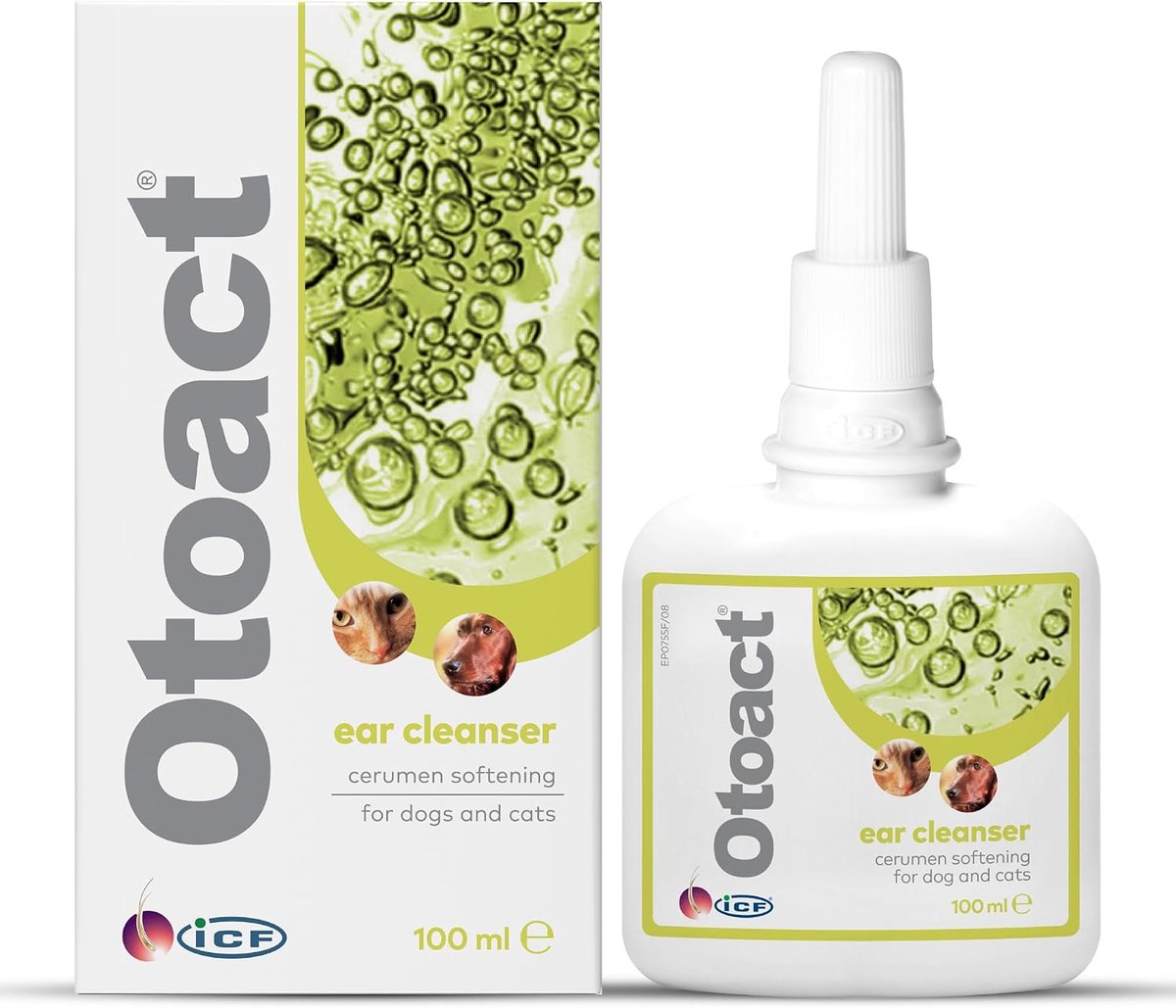 Otoact oorreiniger voor honden en katten - 100 ml - wasoplossend met squalane en kamille - verlicht jeuk en geur - SnelShoppen