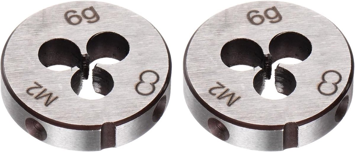 Ronde schroefdraad, metrisch M2 x schroefdraad 0,4 (links), reparatiegereedschap van gelegeerd staal voor het snijden van schroeven