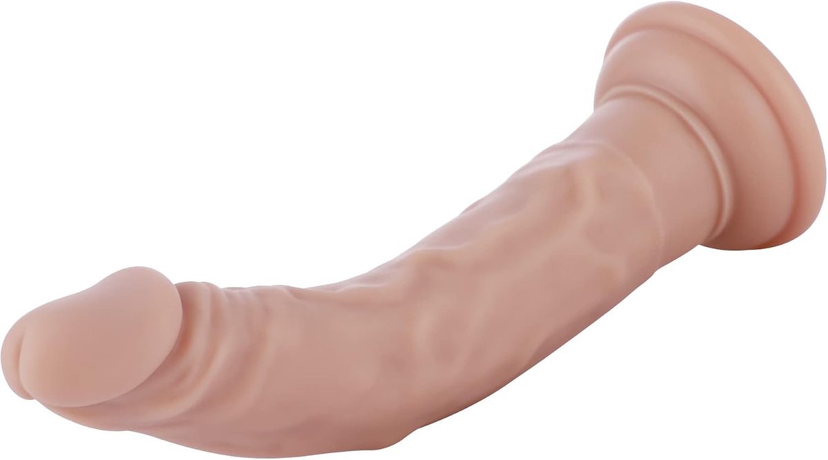 Dildo Flexibel en Buigzaam 19 CM - Silky Soft Silicone - Voor KlicLok of Zuignap - Realistisch gevoel - SnelShoppen
