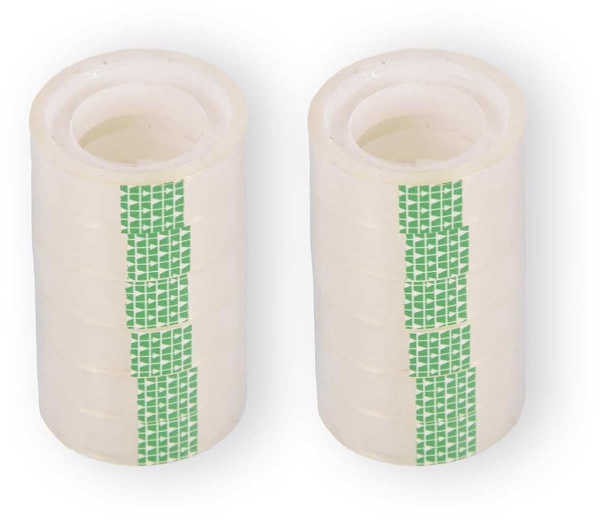 Transparante plakband rollen set van 2 - 12Mm x 10M - Extra sterk - Voor verpakken en verzenden - SnelShoppen