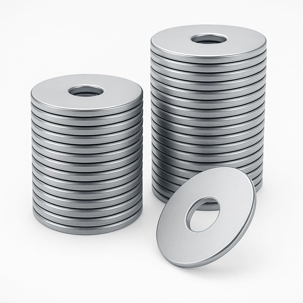 Platte onderlegringen M10, M10 x 20mm 304 onderlegringen roestvrij staal, carrosserieringen voor reparaties thuis, schroeven, moeren en draadstaven (zilver)