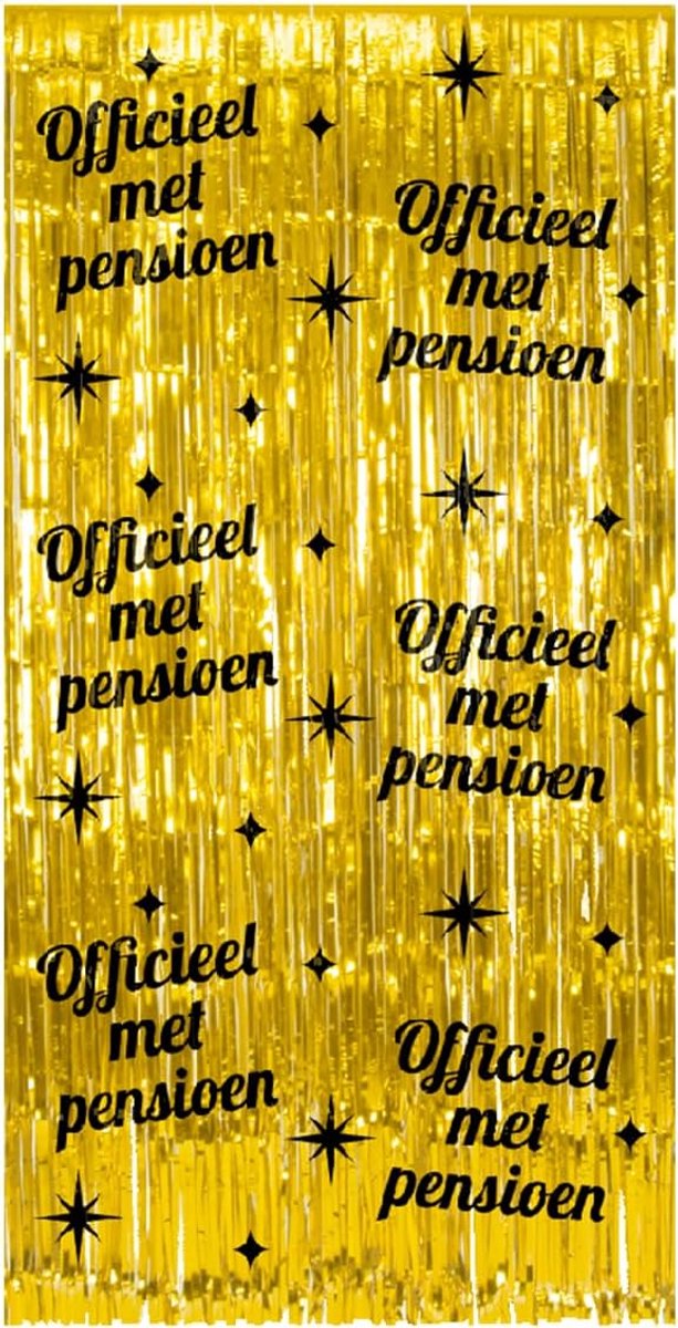 Feestgordijn 2x1m - Goud & Zwart - Folie Achtergrond - Glitter Decoratie voor Feestjes - SnelShoppen