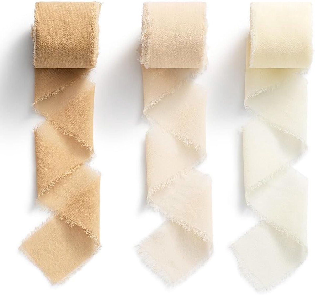 Chiffonlint, slingerlint, 3,8 cm, cadeaulint, voor bruiloft, stoffen lint, decoratief lint, zijden lint