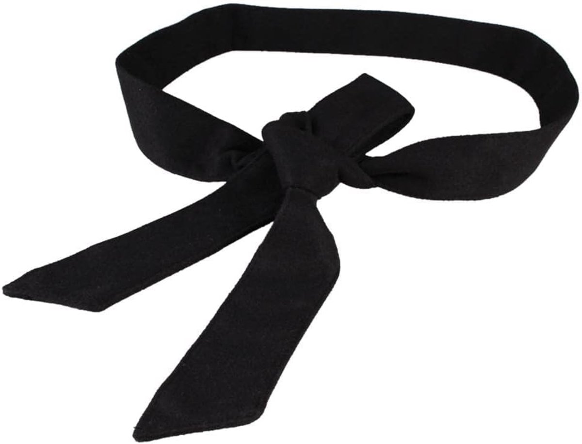Zalati Wollen taille riem stropdas wrap voor vrouwen winter wollen jas 172cm, Zwart, Eén maat