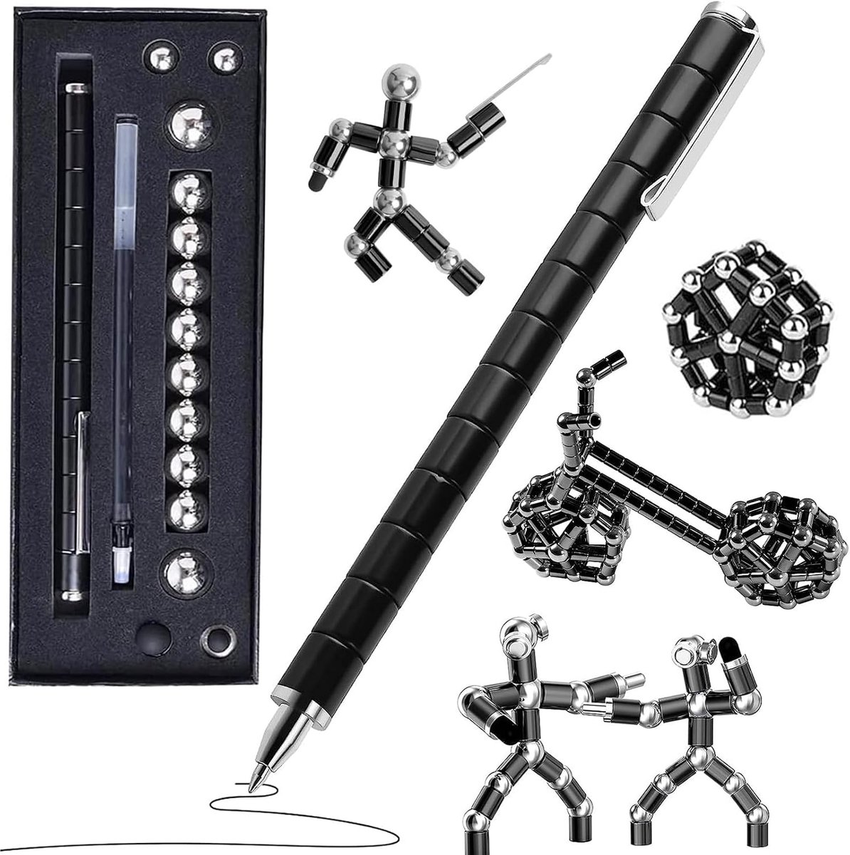 Magneetstift, stressvermindering, fidget-speelgoed voor kinderen en volwassenen, angstvermindering, handsensor, speelgoed, kerstfeest, verjaardagsfeestje, zakvulling, cadeaus voor jongens en