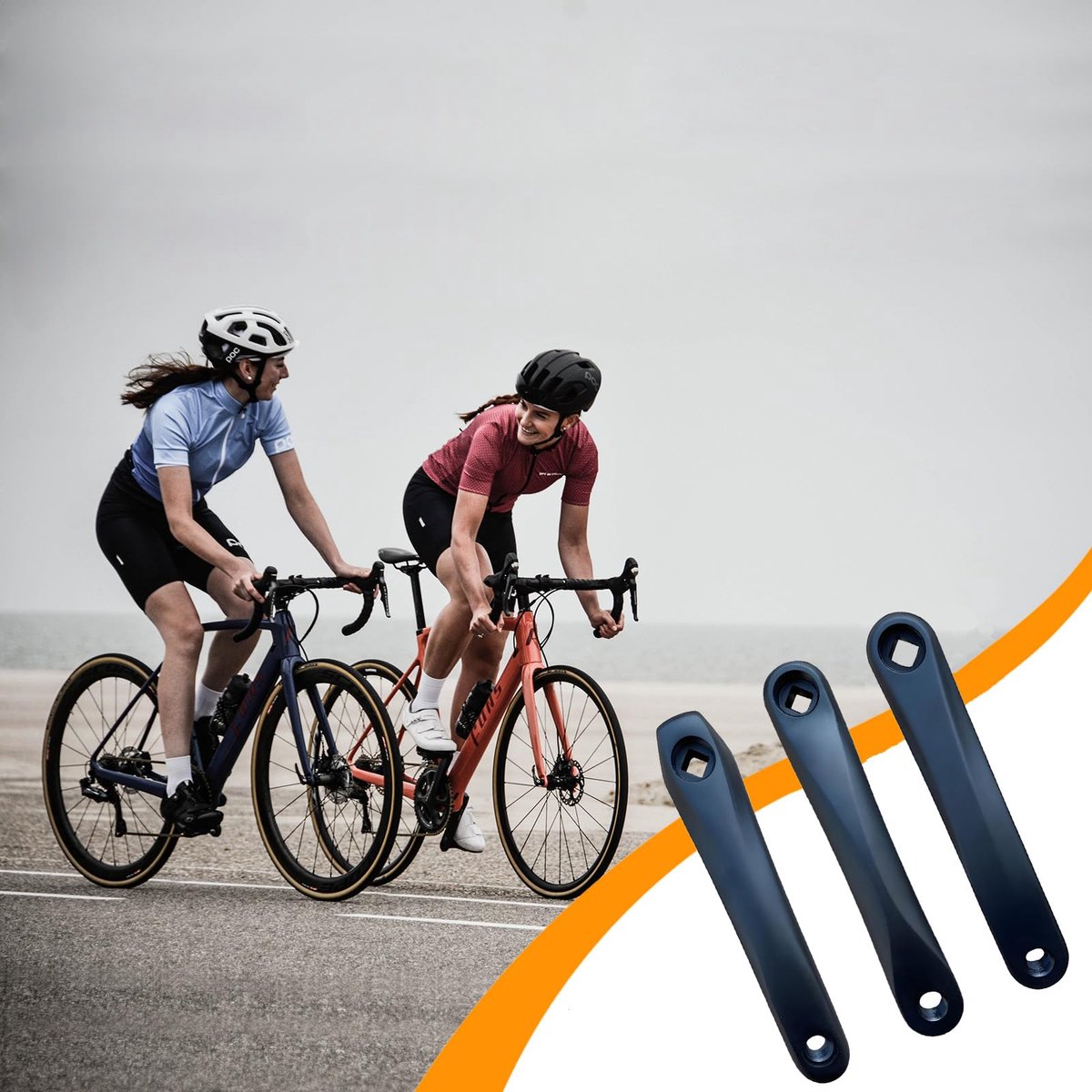 Fietscrankarm 170 mm - Aluminiumlegering - Diamantgat - Geschikt voor diverse fietsen - SnelShoppen