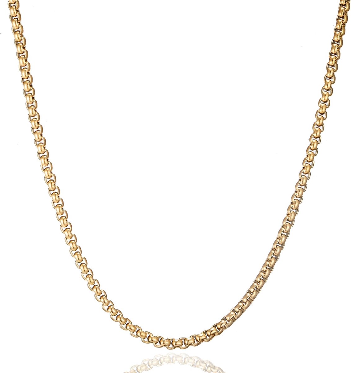 halsketting voor dames en heren, roestvrij staal, schakelketting, 2/2,5/3/4 mm, 45/50/55/60/70 cm, voor mannen, sieraden, schakelketting, zilver/goud/zwart