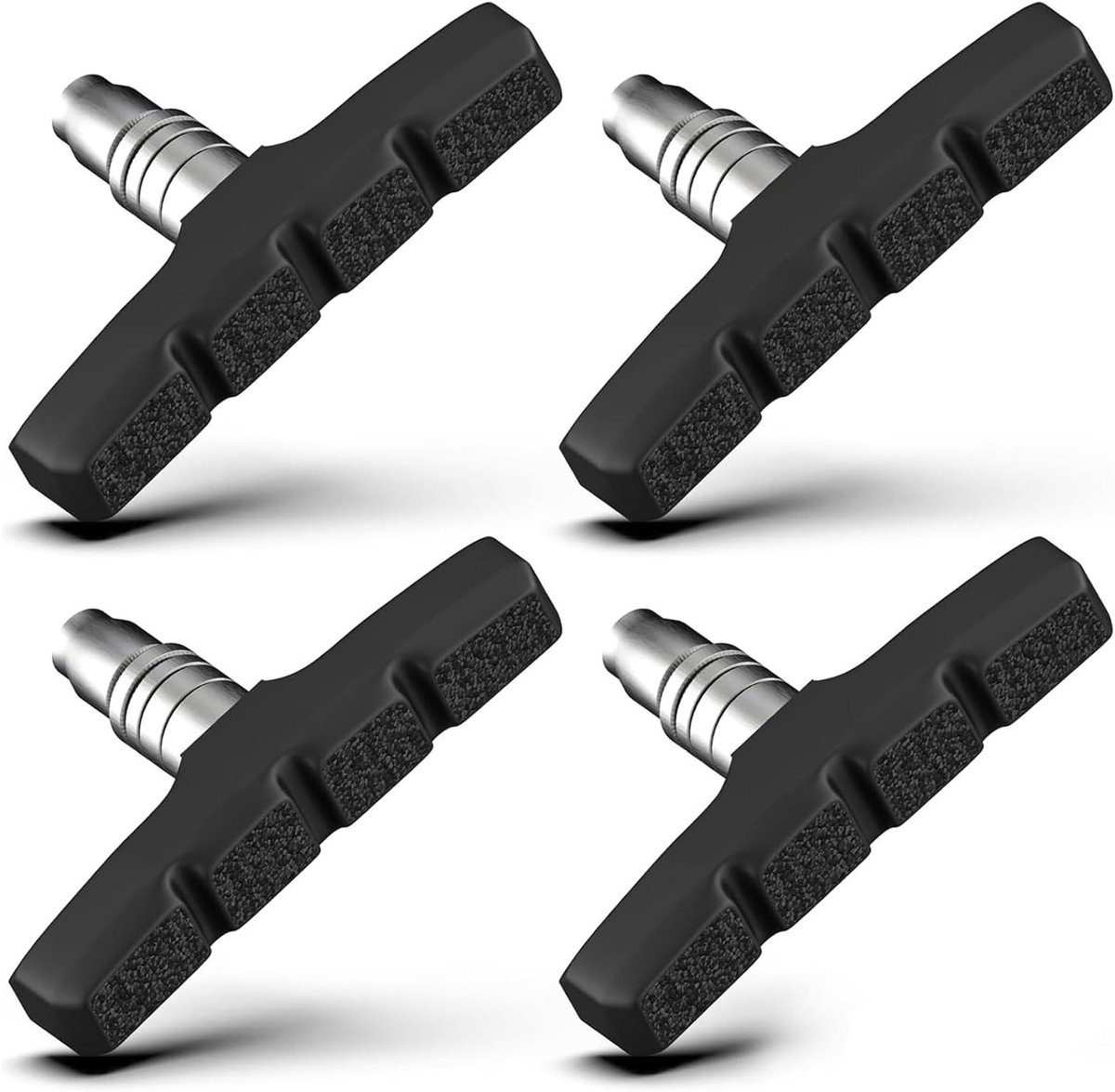 Remblokken voor fiets, 4 stuks, 70 mm V-brake remblokken, 2 paar remblokken fiets, remblokken voor V-rem, remblokken voor mountainbike, stadsfiets, trekkingfiets, kinderfiets