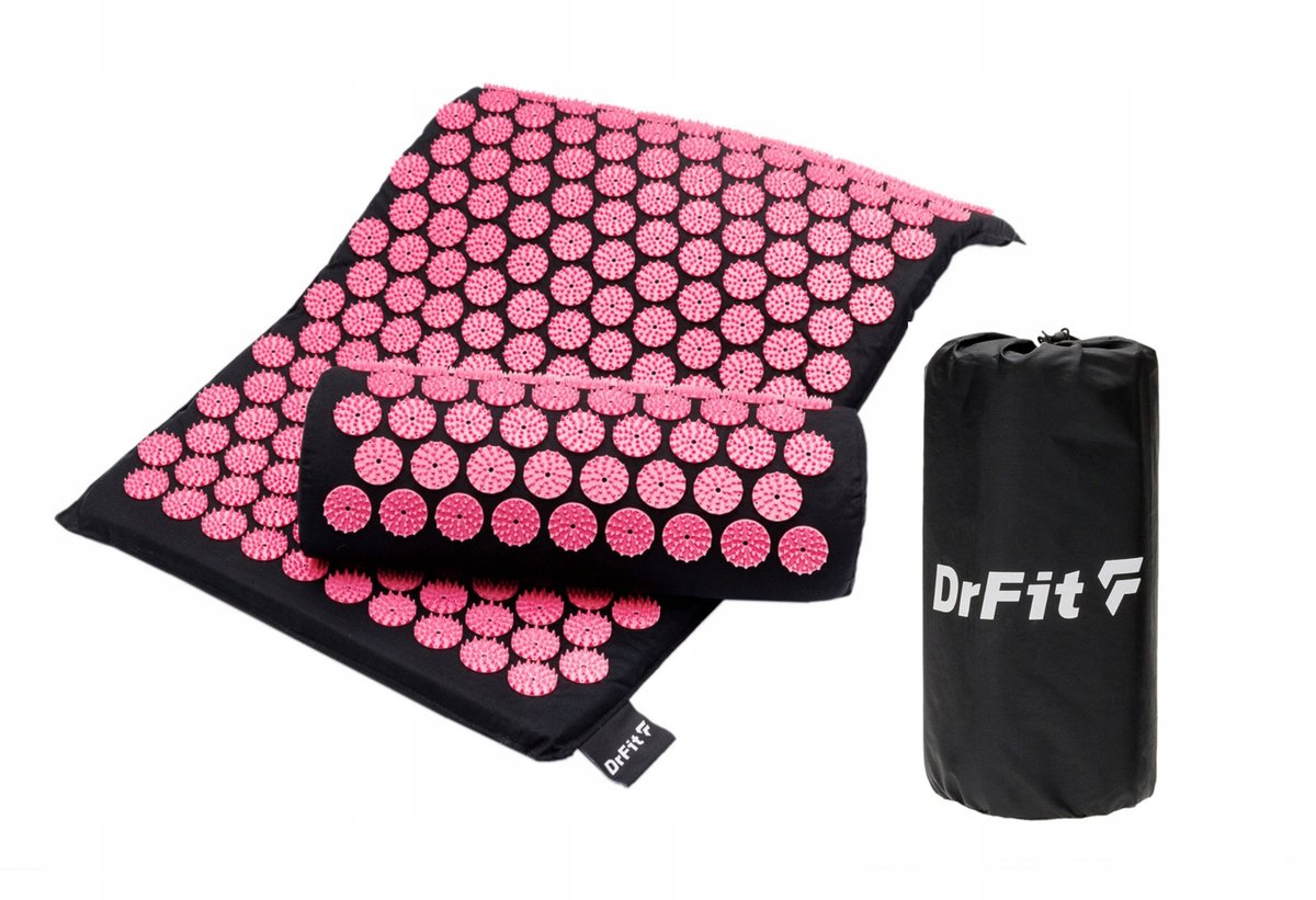 DrFit Acupressuurmat en kussenset - Roze