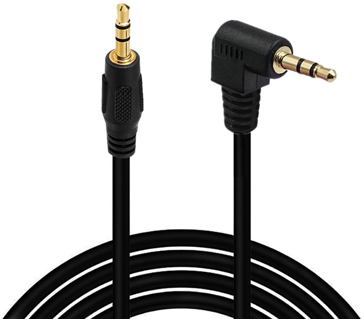 3.5mm Audio Cable 90 Degree 3.5 Male to Male Headphone Adapter Auxiliary Jack Stereo Auxiliary Lead for Car - ShopVlot