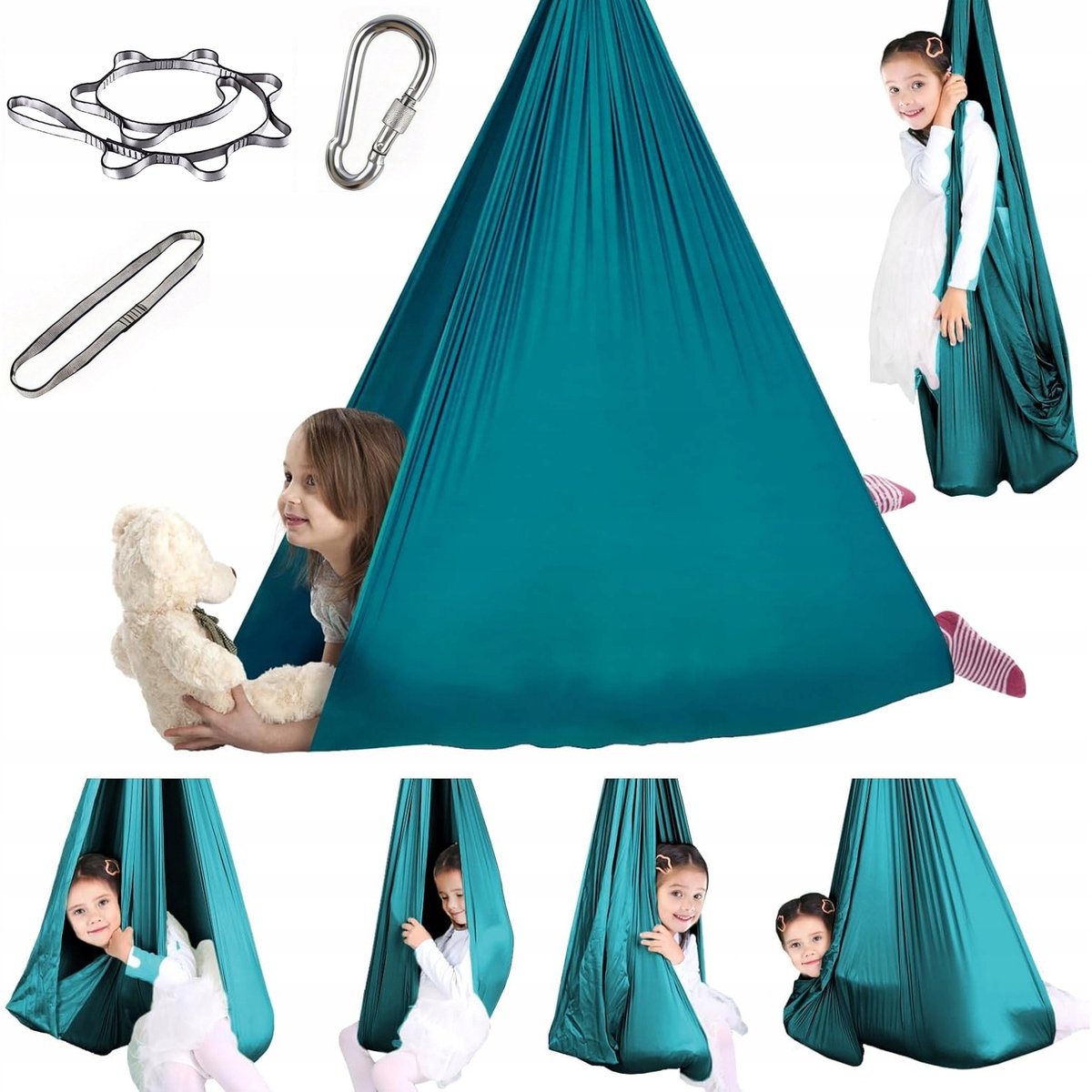Sensorische hangmat voor kinderen en volwassenen - Nylon Acrobats Doek