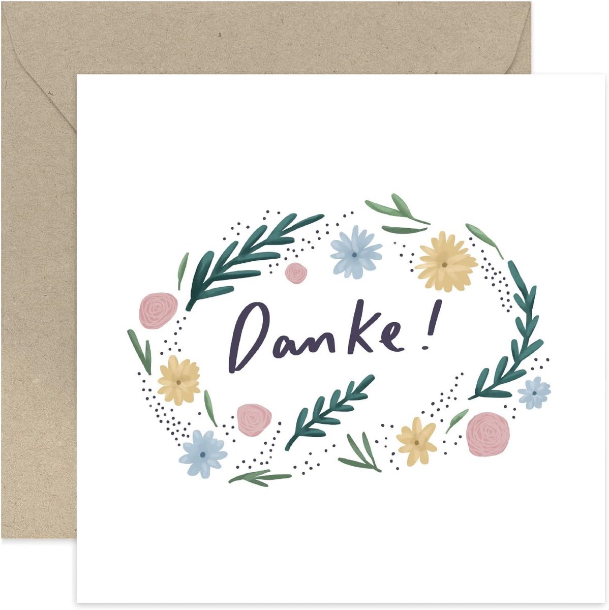 Bedankt kaartje voor hem of haar - kleurrijke bloemen - dankkaart voor vrienden en familie - ShopVlot