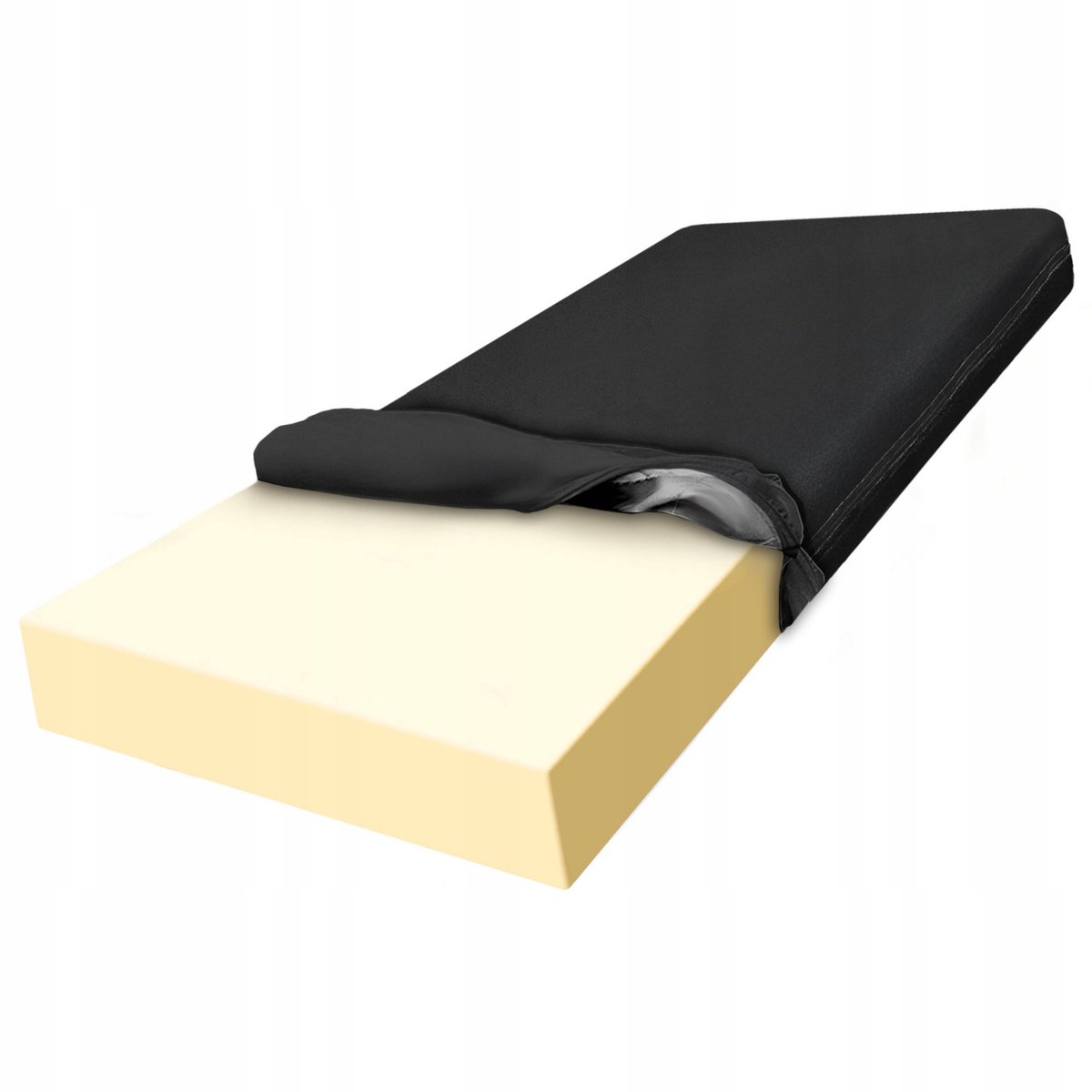 Matras 140x200cm Schuim H3 31cm Zwart Ventilerend