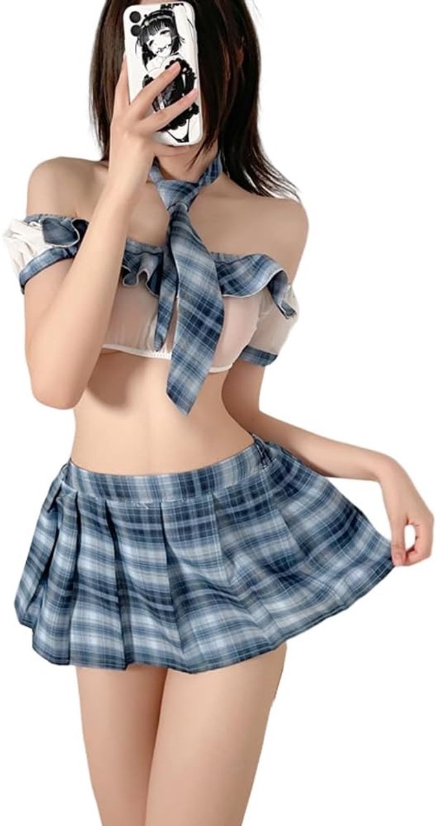 Cosplay set vrouwelijke student - sexy JK uniform - ondergoed - perfect voor fantasieën - ShopVlot