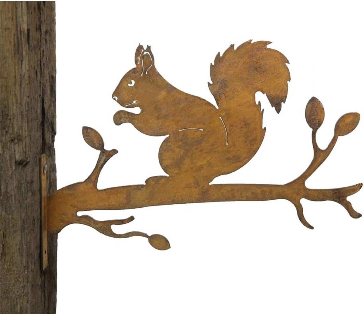 Tuinsteker - 34 cm - metaal patina - rustieke decoratie voor de tuin - ShopVlot