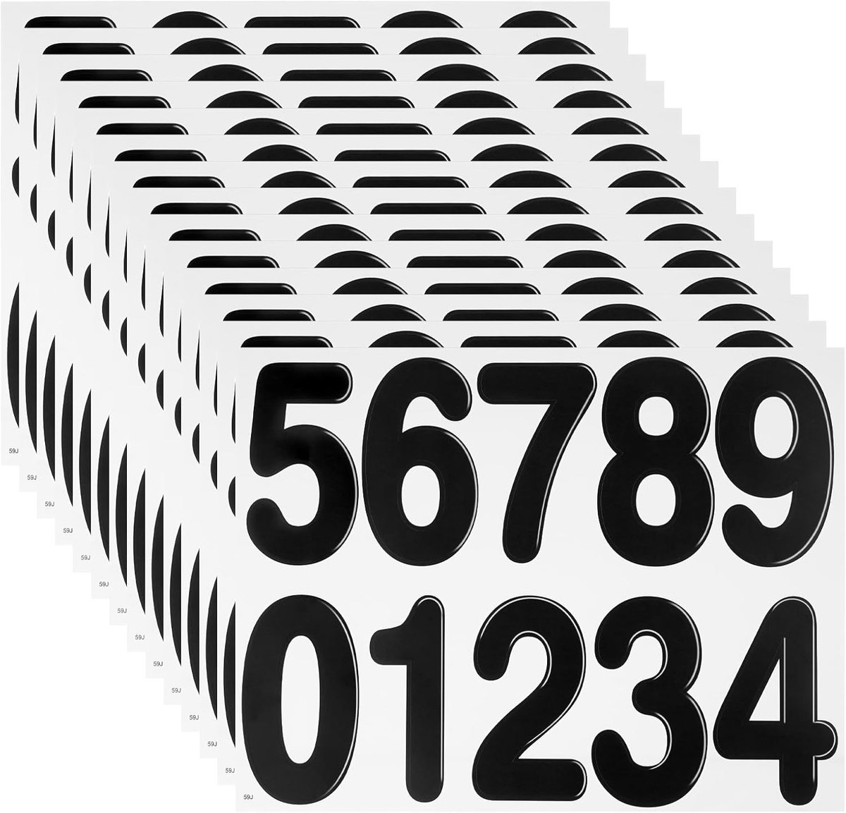 Nummerstickers 10 cm - weersbestendig - zelfklevend vinyl - perfect voor brievenbussen - ShopVlot