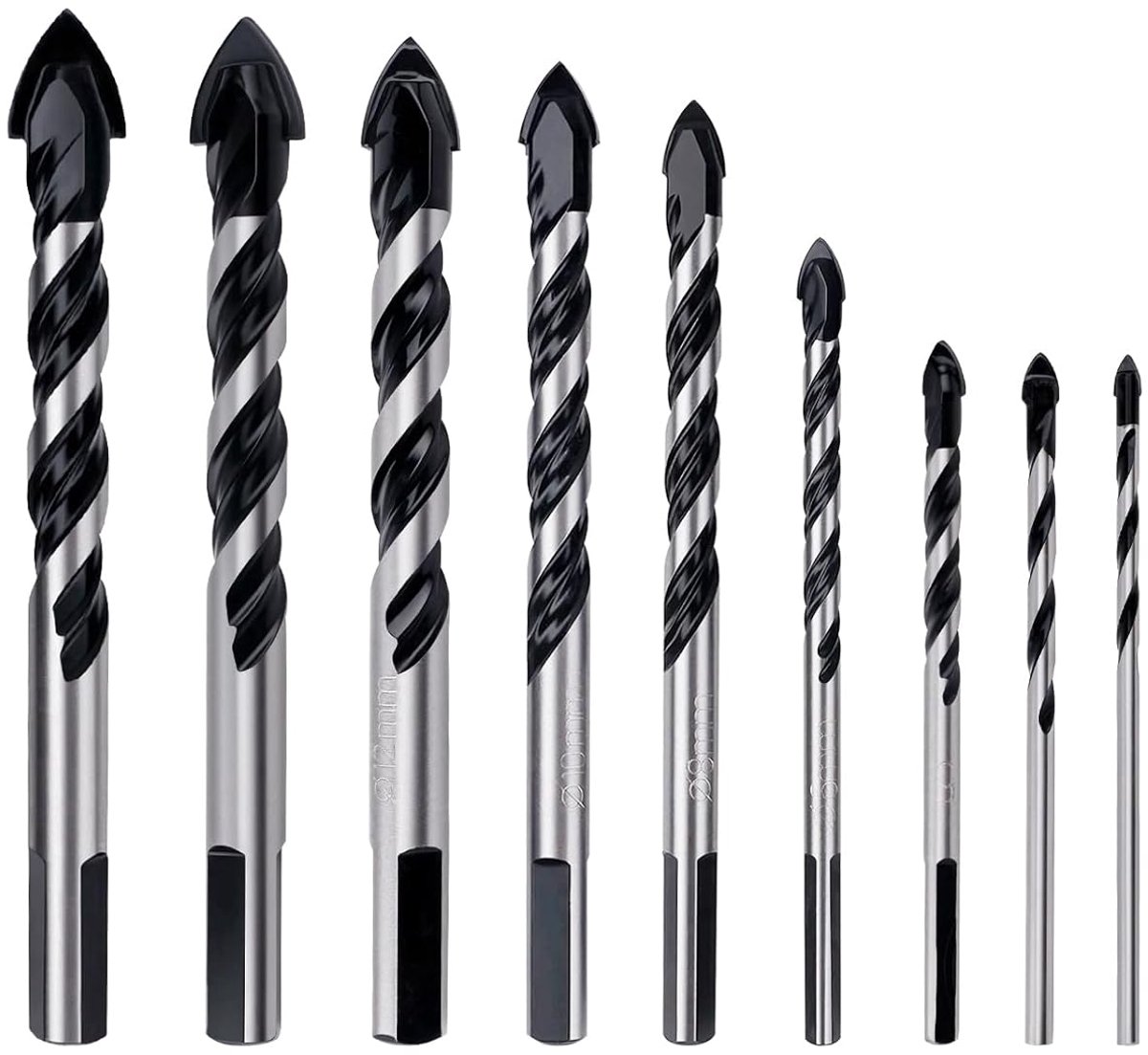 Boormeesterset 9-delig - carbide tip - voor tegels, keramiek, glas, plastic, hout - snel en veilig boren - ShopVlot