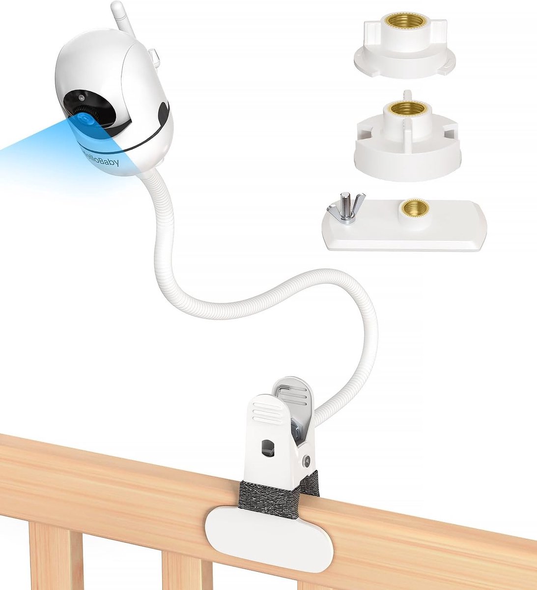 Babyfoon houder 60 cm - Wit - Eenvoudig te bevestigen - Ideaal voor elke kamer - ShopVlot