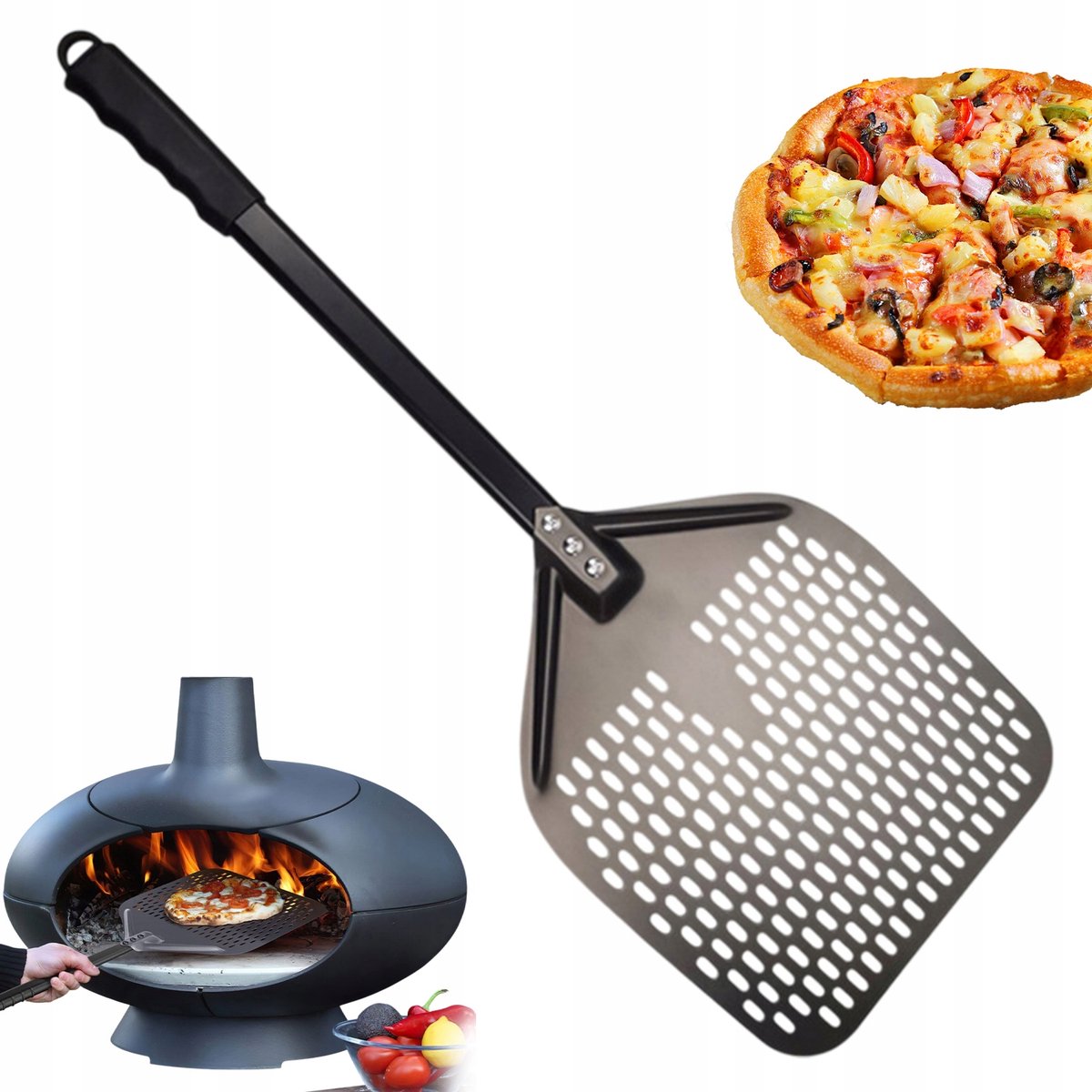 Merkloze Pizzaschep met Ergonomische Handgreep - Licht & Duurzaam