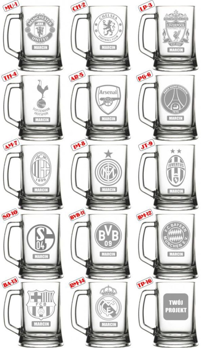 Gepersonaliseerde biermok met gravure - uniek cadeau voor voetbalfans