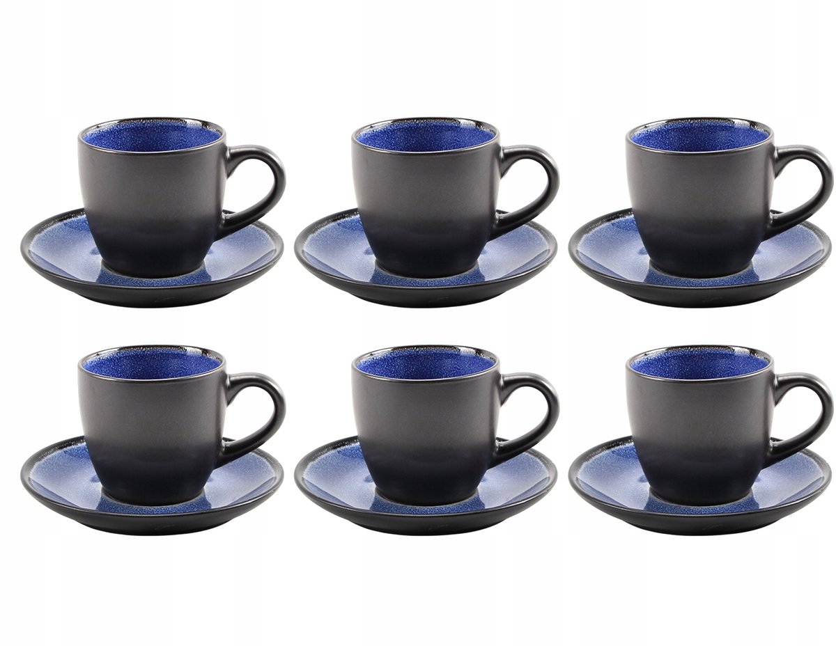 Koffieservies 12-delig BLACK JEANS Blauw voor 6 personen