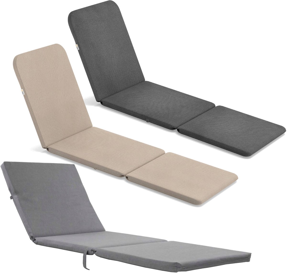 Jaipur Daytona - 3 stuks Kussen voor ligstoel - Ligbedkussen 190 x 60 cm