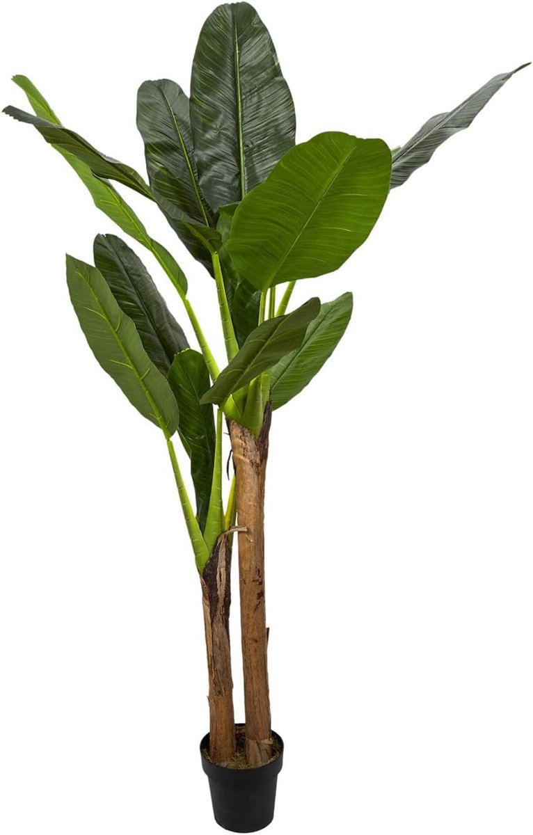 Kunstplant Musa 45 x 160 cm - Plastic Bananenplant - Onderhoudsvrij - Tropische sfeer voor binnen - SnelShoppen