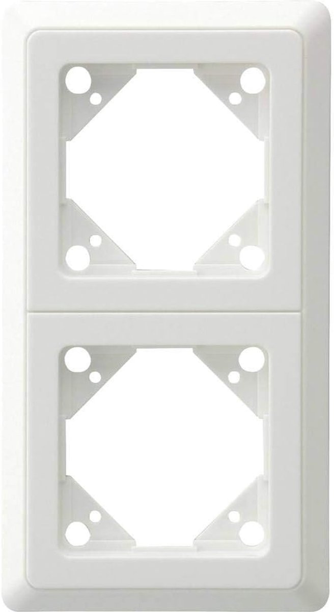 PrimaLuxe 2-voudig frame voor stopcontact, frame lichtschakelaar etc., wit