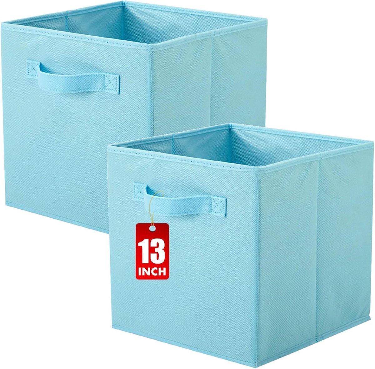 Powerking Kubus opbergdozen, opvouwbare stoffen opbergbakken en stoffen opbergorganizer lade voor planken, kast en speelgoed opslag, 33 x 33 x 33 cm