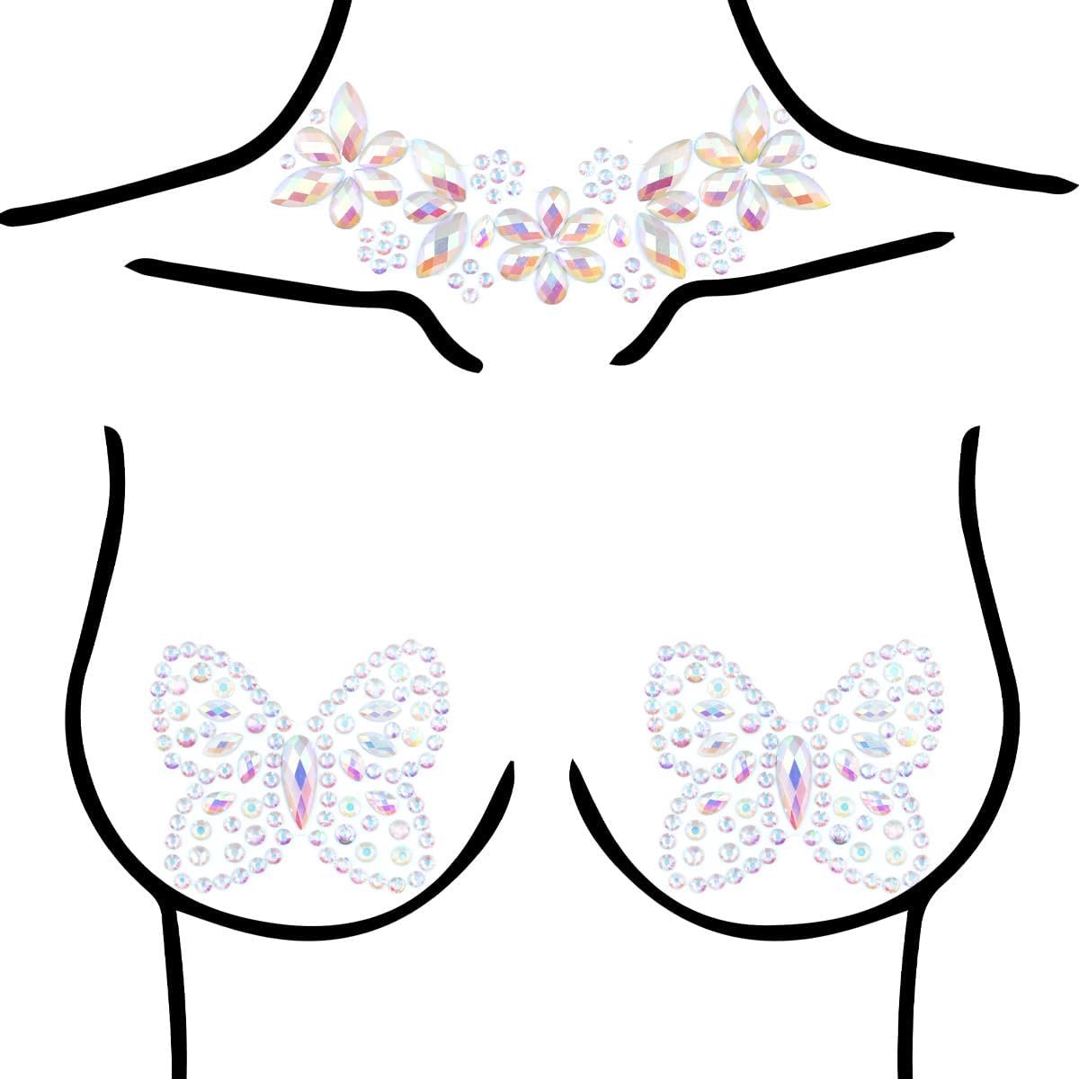 Kristallen tepelstickers sexy strass tepelafdekking strass lichaam sticker borst diamant patch glitter herbruikbare tepelcover tepelsieraden voor carnaval rave