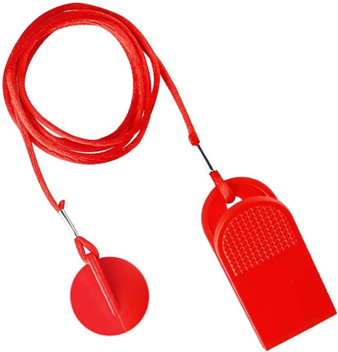 Loopband Veiligheidssleutel - Magneet Beveiliging Schakelaar - Veilig Sporten - Universele Ronde Schakelaar - 1 meter draad - Rood